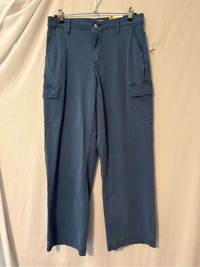 Sonoma Women's Slate Blue Mid-Rise Straight-Leg Cargo Pants